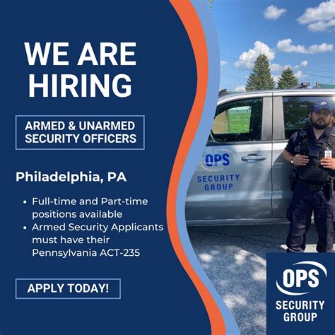 OPS Security Group on LinkedIn: We are now hiring Armed and Unarmed ...