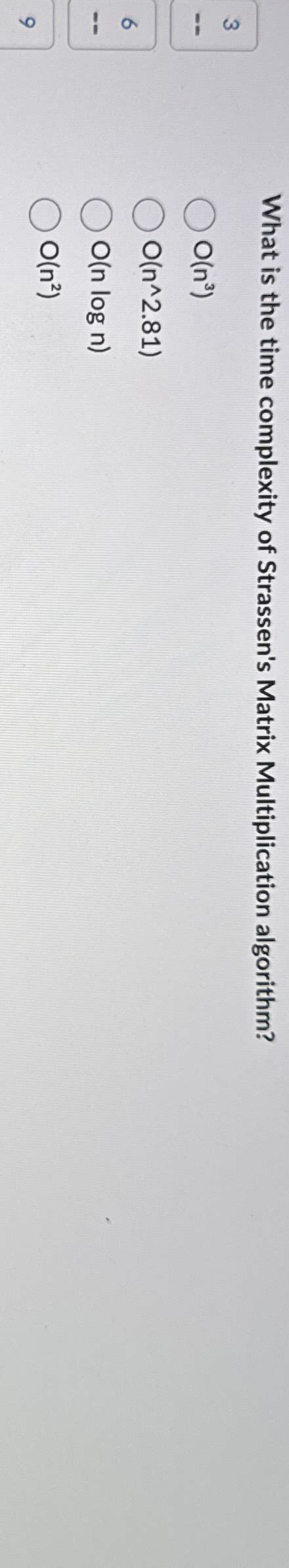 Strassen's Matrix Time Complexity 的图像结果