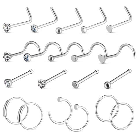 1 Set Stainless Steel L-Shaped Nose for Women, Jewelry - Walmart.com