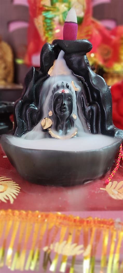 PICKARTME Adiyogi Smoke Fountain Incense Holder Decorative Showpiece ...