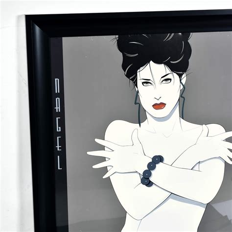 Large Patrick Nagel Vintage 1980s Female Portrait Poster in New Frame ...