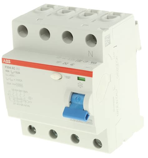 2CSF204001R1400 F204 AC-40/0,03 ABB | ABB F200 RCCB, 40A, 4 Pole, 30mA ...