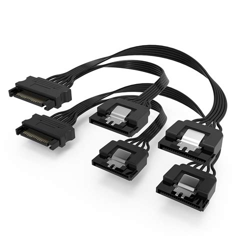 QIVYNSRY SATA Power Splitter Cable 2 Pack Straight SSD Power Cable HDD ...