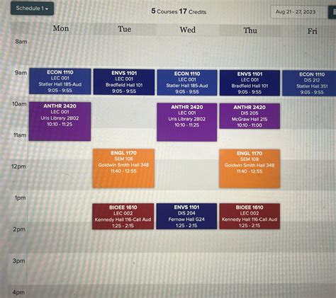 plausible schedule for an athlete? : r/Cornell