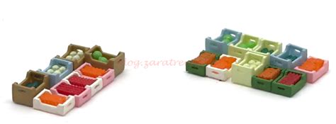 87Train - Cajas de frutas y verduras surtidas, 18 unidades, Escala H0 ...