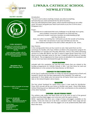 18 Printable School Newsletter Template Forms - Fillable Samples in PDF ...