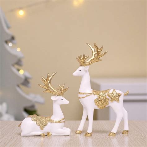 Buy VEDAS Mystical Indian Polyresin Set of 2 Deer Figurines from Vedas ...