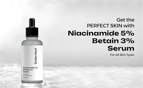 UNDERATED 5% Niacinamide & 3% Betaine Serum Powered with Gotu Kola ...