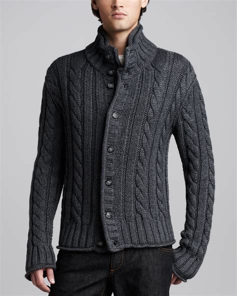 Mens Long Chunky Knit Cardigan at Guillermo Wilbur blog