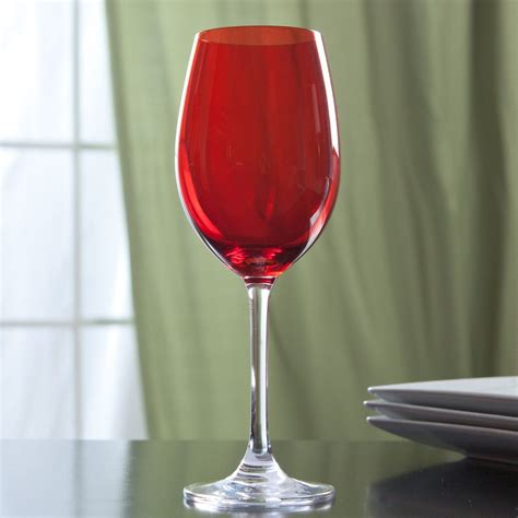Color Accent Red Wine Glasses Set at Gabrielle Sutherland blog