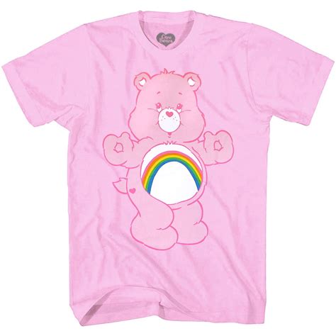 Care Bears Cheer Bear T-Shirt, Cotton, Pink, Adult Standard Fit ...