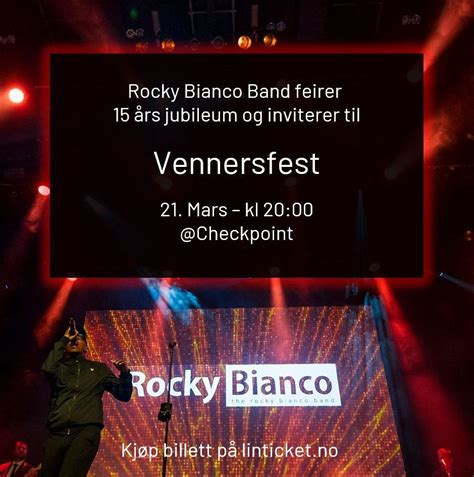 UTSOLGT: ROCKY BIANCO BAND / 15 års jubileum // CHECKPOINT, Nedre ...