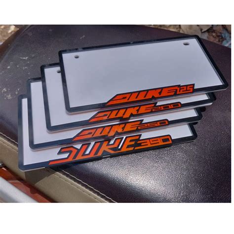 MOTOCRAZE KTM Duke 390 3D Acrylic License Number Plate with 3D Logo ...