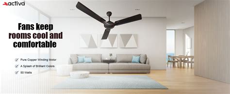 Buy ACTIVA Corolla 1200mm Ceiling Fan, 390 RPM High Speed Air Delivery ...