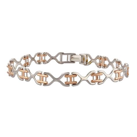 Light Weight Platinum and Rose Gold Bracelet for Men JL PTB 633 – Jewelove™