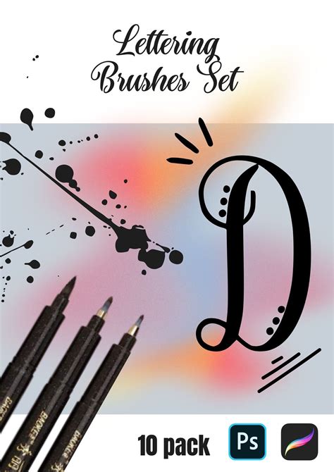 Photoshop Brushes Set Lettering Brushes Hand Lettering Brushes ...