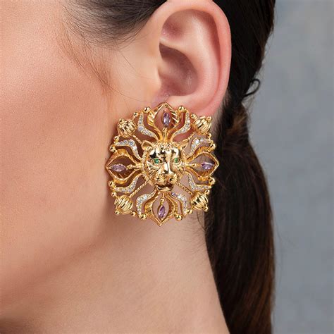 Solis Panthera Studs | Solis Jewellery | Gold Plated Stud Earrings ...