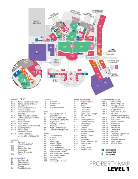 M Resort Vegas Map