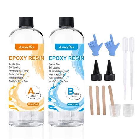 Epoxy Resin 32oz 946ml Resin Kit Crystal Clear Epoxy Resin | Desertcart ...