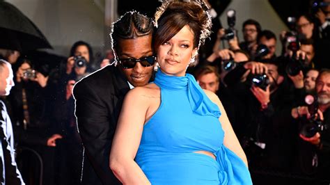 A$AP Rocky Hugs Rihanna's Pregnant Belly on Cannes Film Festival Red Carpet