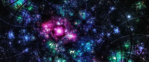 Download wallpaper 2560x1080 fractal, patterns, spots, glitter dual ...