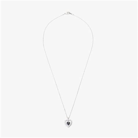 atmos pink Heart Necklace SILVER