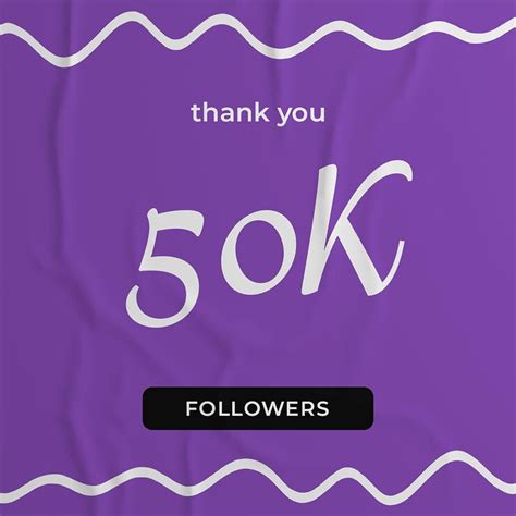 Thank you 50k instagram post template psd design social media ...