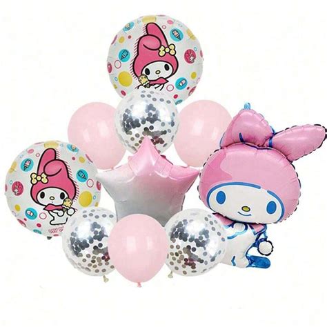 Sanrio 10PCS Sanrio Party Balloons Kuromi Birthday Party Aluminum Film ...