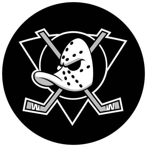 Anaheim Mighty Ducks Logo Black and White (2) – Brands Logos