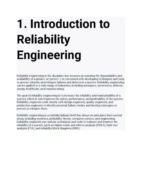 Image result for Short Notes On Reliability Engineering