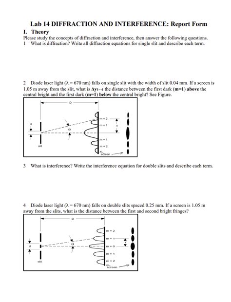 Image result for Interference and Diffraction Lab Report