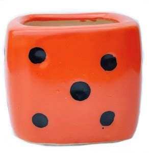 Agarwals enterprises LUDO DICE SHAPE RED COLOUR CERAMIC POT Plant ...