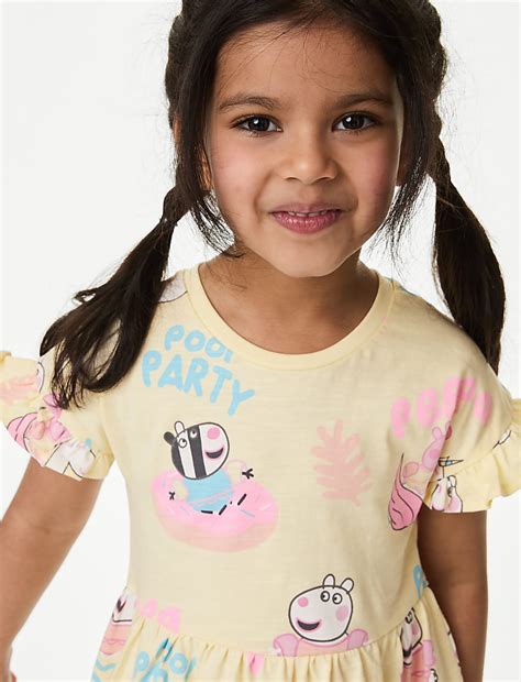 Buy Pure Cotton Peppa Pig™ Dress (2-8 Yrs) at Marks & Spencer