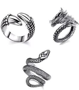 zebisco combo of 3 ring eagle claw ring snake ring and dragin eye ring ...