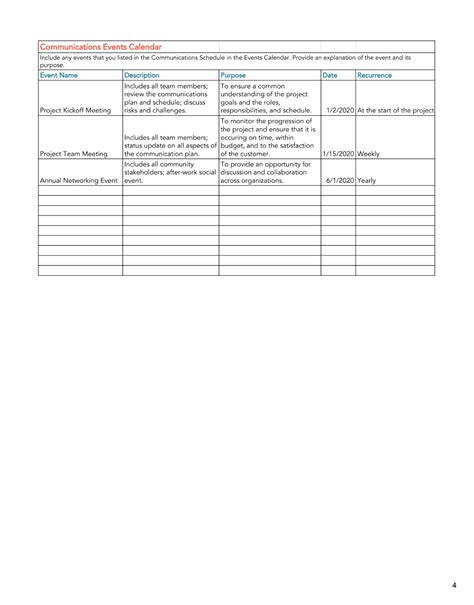 Image result for Communication Plan Template