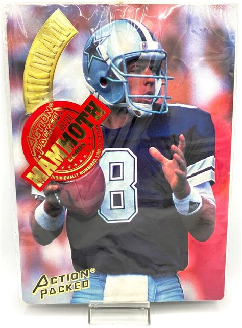 1994 Action Packed NFL Deluxe Mammoth Card #MM1 Troy Aikman (Limited ...