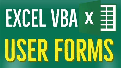 Image result for Excel VBA Form Tutorial