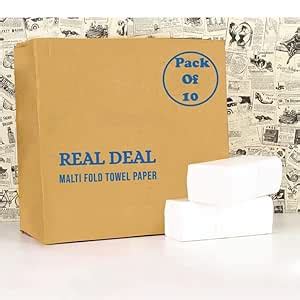 REAL DEAL Multifold Tissue M Fold Pack – 10 × 150 Sheets : Amazon.in ...