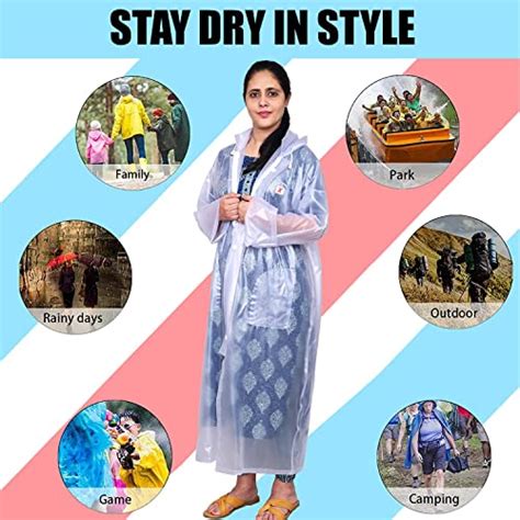 Buy HACER Crystal Ladies Raincoat Jacket with Adjustable Hood Travel ...