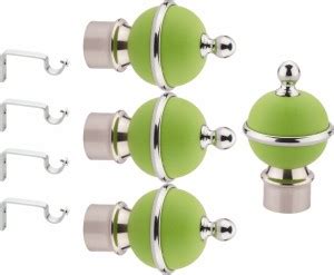 Hip Silver, Green Rod Rail Bracket, Curtain Knobs Metal Price in India ...