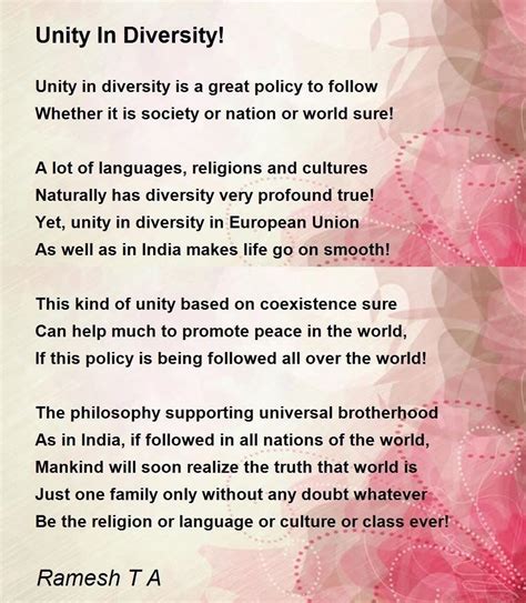 poem for diversity,phrase for diversity of india? - Brainly.in
