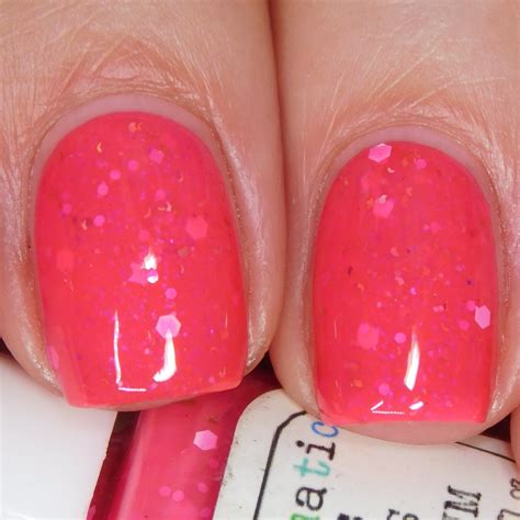 Princess Bubblegum Nail Polish - neon pink with white & gold accents ...
