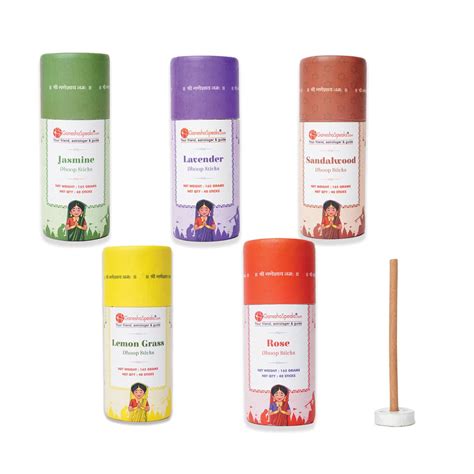 GaneshaSpeaks Bambooless Dhoop Sticks with Jasmine, Lavender ...