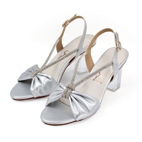 Twisted Detail Embellished Block Heels – A&S