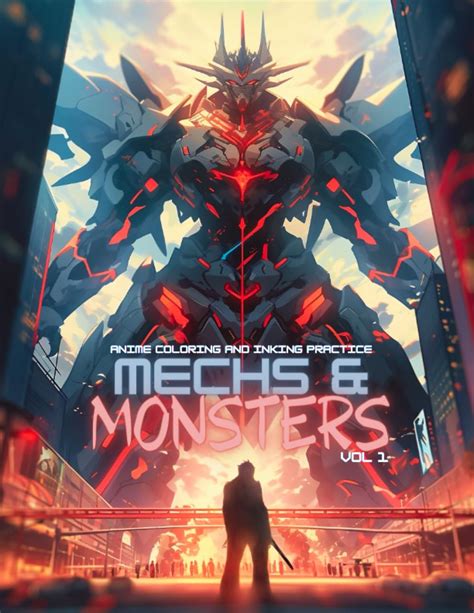 Anime Coloring And Inking Practice Mechs And Monsters Volume 1 ...