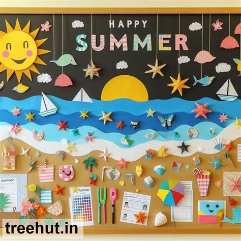 Beach, Summer Bulletin Board Ideas, School Bulletin Board Ideas
