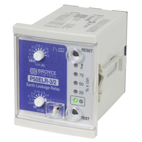 Earth-leakage protection relay - P50ELR-3/2 - Broyce Control - 1 NO ...