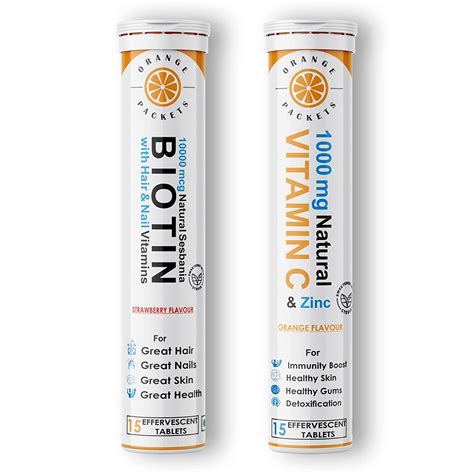 Orange Packets - Effervescent Tablets for Healthy Lifestyle (Vegan ...
