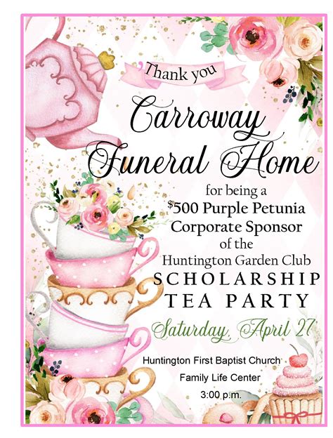 Carroway Funeral Home once again... - Huntington Garden Club