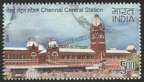 2009 Heritage Railway Stations of India - Chennai Central Used Stamp ...